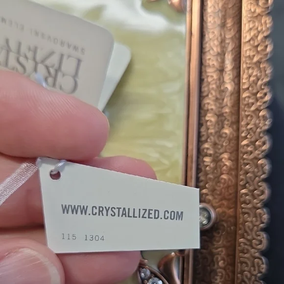 Argento SC Cream Mother Of Pearl and Crystal Photo Frame - Picture 8 of 13